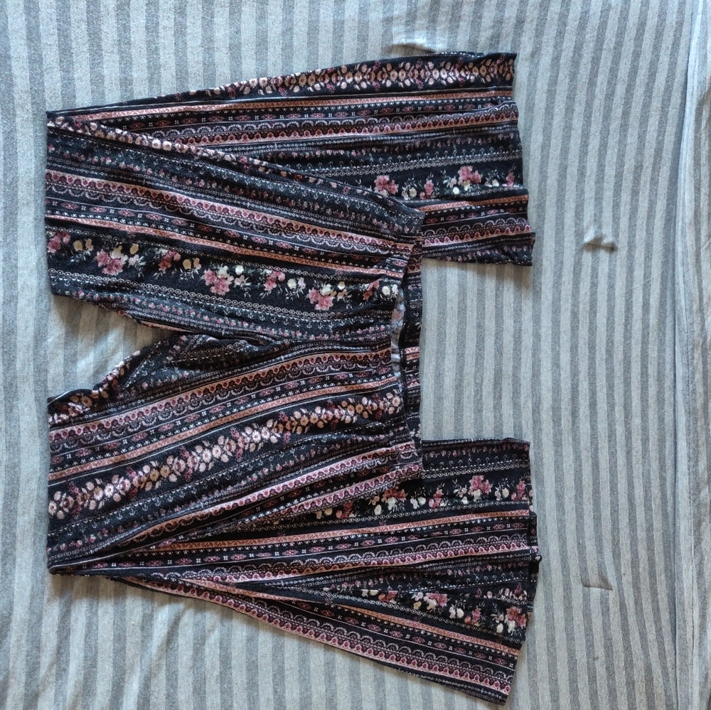 Flared patterned pants